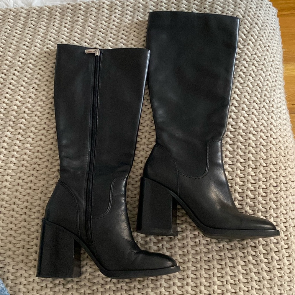 Steve Madden leather heeled knee high boot